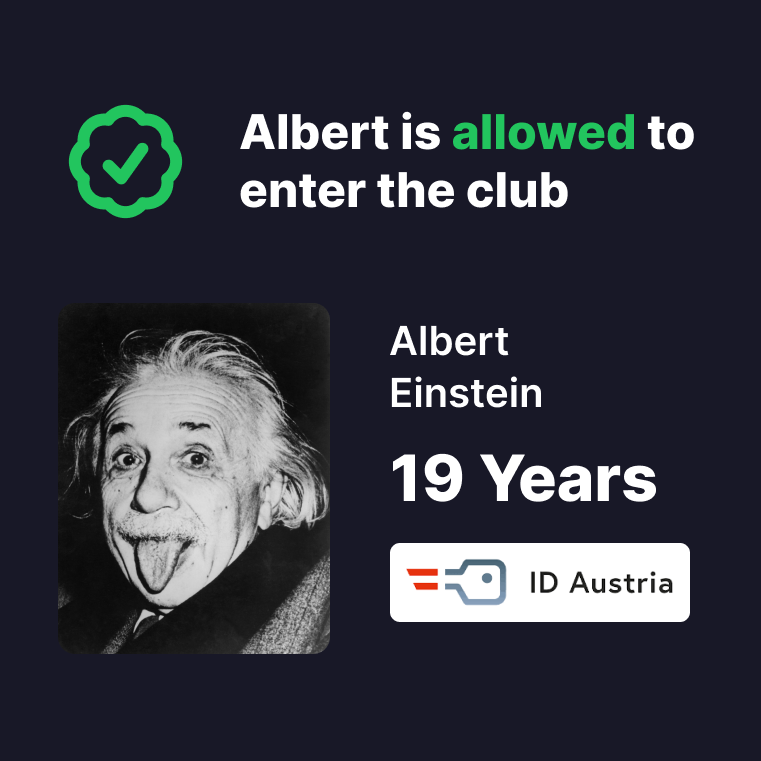 Albert darf wegen seiner Verifizierung direkt in den Club